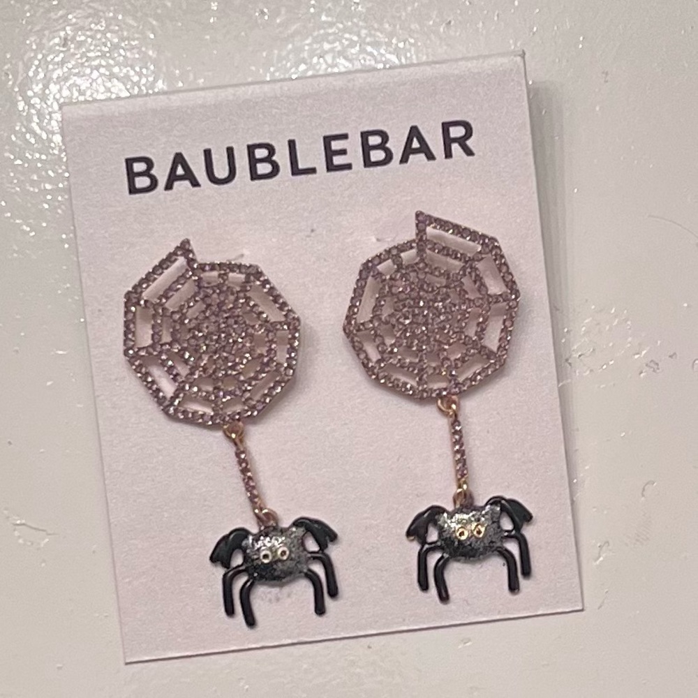 Baublebar spider web earrings